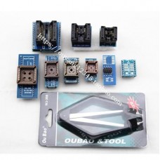 Full Set 10 Adapters for Nimipro TL866 Universal Programmer TL866cs TL866A + SOP28 +SOP8 +PLCC IC Extractor