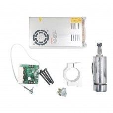 CNC 400W Spindle Motor + Mach3 PWM Speed Controller + Mount + Power Supply for Engraving Machine