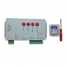 T1000S SD Card WS2801 WS2811 WS2812B LPD6803 LED 2048 Pixels Controller DC5-24V RGB Controller