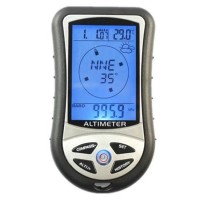 LCD 8 In 1 Handheld Altimeter Compass Barometer Thermometer Weather Forecast Calendar Clock Hiking Hunting