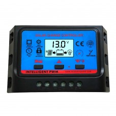 LCD Solar Charge Controller 10A 12V 24V PWM Regulator Timer and Light Control Dual USB SWC10A