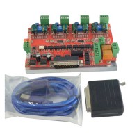 CNC Router 4 Axis Stepper Motor Driver Card Controller NV8727T4V4 100Khz CNC MACH3 Control Board + NC200