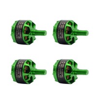 Sunnysky R1406 Brushless Motor 3300KV CW CCW for FPV Racing Quadcopter FPV Drone 2Pair Green