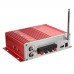 Kentiger V10 Audio Amplifier Bluetooth HiFi Class D Stereo Audio Power AMP + Power Supply Red