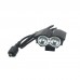 X2 Bike Bicycle HeadLamp Light LED Cycling Lamp Waterproof DC Interface T6 O-Ring