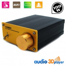 100W Digital Power Amplifier HIFI Stereo Audio AMP Dual Channel with Power Adapter A960