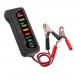 12V Car Motorcycle Battery Alternator Tester with 6 LED Lights Battery Testing Tool Car Detector