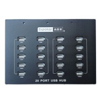 20 Port USB HUB Dual USB2.0 Adapter Charger for TF Card U-Disk Industrial Grade