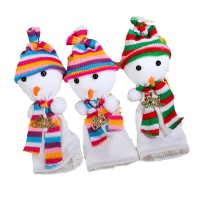 Christmas Snowman Apple Fruit Bag Gift Ornament for Home Festival Party Decor 10Pcs