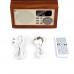Wood Bluetooth Audio Loudspeaker Subwoofer Remote Control FM U-Disk TF Card BOOMBOX D50 Ebony Pattern