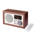 Wood Bluetooth Audio Loudspeaker Subwoofer Remote Control FM U-Disk TF Card BOOMBOX D50 Ebony Pattern