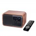 Wood Bluetooth Audio Loudspeaker Subwoofer Support FM U-Disk TF Card Clock with 8G TF Card D90