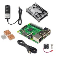 Raspberry Pi 3 Model B Main Board + Power Supply + HDMI Cable + Radiator + Shell DIY Kit