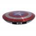 Avengers Captain America Shield Power Bank Charger USB 6800mAh for Mobile Smartphone