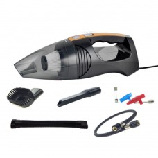 Car Vacuum Cleaner Aspirator 120W Inflator Wet And Dry Tire Pressure Gauge Pneumatic Lighting Black