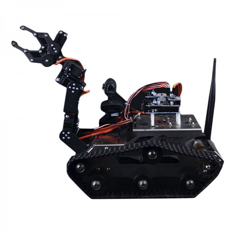 Intelligent Robot Car Robotic Vehicle DIY Kit with Mechanical Arm Camera Wifi Wireless Android