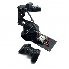 Unassembled 6 DOF Full Set Mechanical Arm with Clamp Claw Rotating Mechanical Robot with Servos & Controller