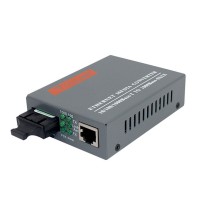 Gigabit Fiber Optical Ethernet Media Converter 1000Mbps Single Mode Single SC Port 20KM HTB-GS-03 A/B 1Pair