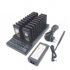 Restaurant 20 Pagers DC 12V Power Supply Coaster Pagers Wireless Coaster Guest Waiter Queuing System