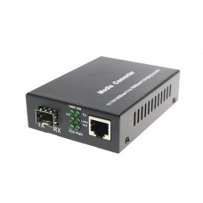 Fiber Ethernet Media Converter Gigabit Single Mode Double Fiber LC Interface with SFP Module