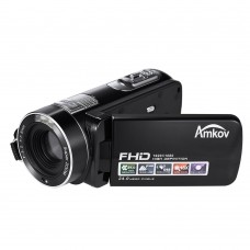 AMKOV DV161 Video Camera Full HD 1080P 30FPS 2.7" LCD 24MP 18X Digital Zoom Anti Shake DV Video Camcorder