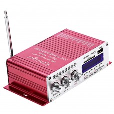 HY502 HiFi Stereo Power Amplifier USB MP3 DVD CD FM SD Playing for Motorcycle Auto Audio Music Player Red