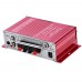 HY502 HiFi Stereo Power Amplifier USB MP3 DVD CD FM SD Playing for Motorcycle Auto Audio Music Player Red