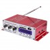 HY400 HiFi Digital Car Stereo Power Amplifier Audio Music Player Support USB MP3 DVD CD FM SD Red