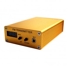 5W Stereo PLL Digital FM Transmitter Radio Broadcast Station 87MHz to 109MHz Gold