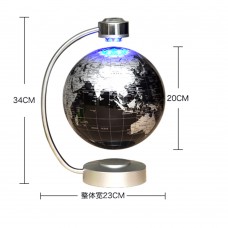8" Magnetic Levitation Floating Globe World Map with LED Lights for Holiday Gifts Home Decoration