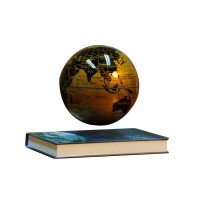 6" Electronic Magnetic Levitation Floating Globe English World Map for Gifts Home Decoration Gold