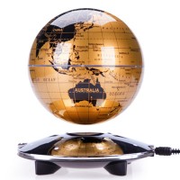 6" Magnetic Levitation Floating Globe English World Map LED Anti Gravity  Gift Home Decoration Gold