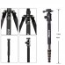 ZOMEI Z699C Portable DSLR Camera Tripod Aluminum Traveling Camcorder Monopod with Ball Head