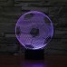 Acrylic 3D Soccer Football LED 7 Color Changing Night Light USB Touch Desk Table Lamp for Gift