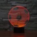 Acrylic 3D Soccer Football LED 7 Color Changing Night Light USB Touch Desk Table Lamp for Gift