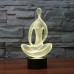 3D Yoga Meditation Night Light 7 Color Change LED Desk Table Acrylic Lamp for Gift