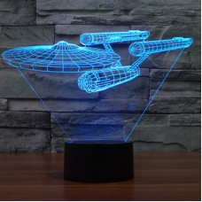 Star Trek USS Enterprise 3D LED Night Light 7 Color Touch Switch Table Desk Lamp