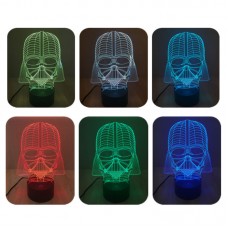 3D Bulbing Star War Darth Vader Night Light 7 Color Change LED Desk Table Lamp