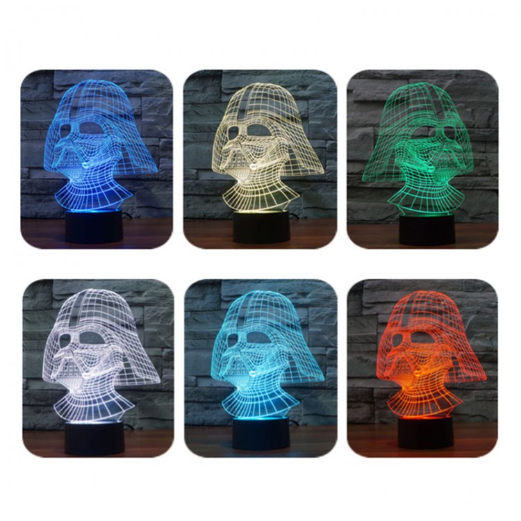 3d star wars darth vader led light table lamp