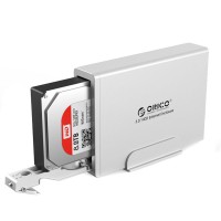 ORICO 7618US3 External HDD Enclosure 3.5" SATA with 12V2.5A Power Adapter Silver