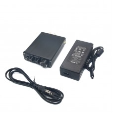 Feixiang FX502E TL082 TDA7498L Hifi Digital Amplifier 68W * 2 Amp LM1036 Preamp w/ Power Adapter