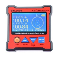 DXL360S Dual Axis Angle Protractor Digital Display Level Gauge with 5 Side Magnetic Base