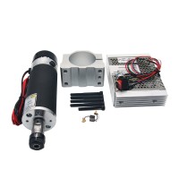 57mm Air Cooling DC Spindle Motor ER16 110V 600W+Speed Governor+Motor Mount for CNC Router Engraving Machine