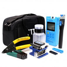 Fiber Optic FTTH Tool Kit with Power Meter FC-6S Fiber Cleaver Visual Fault Locator Miller Forceps