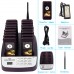 16 Channel Restaurant Coaster Pager Guest Call 433.92MHz Wireless Paging Queuing Calling System  