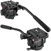Video Camera Tripod Action Fluid Drag Head Sliding Plate for DSLR Cameras KINGJOY VT-3510