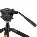 Video Camera Tripod Action Fluid Drag Head Sliding Plate for DSLR Cameras KINGJOY VT-3510