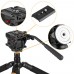 Video Camera Tripod Action Fluid Drag Head Sliding Plate for DSLR Cameras KINGJOY VT-3510