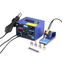 YIHUA 862D+ 2 in 1 Rework Station 650W SMD Rework Station Hot Air Gun Welding Silicone Wire  