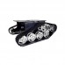 T333 Tank Aluminum Alloy Chassis Intelligent Car 37 Electric Motor Robot Black Silver 150rpm  
